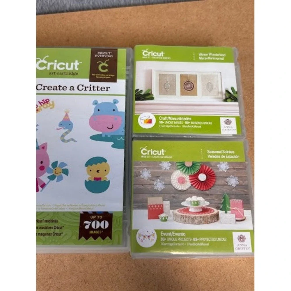 Cricut Cartridge Bundle Create a Critter Sentimentals Anna Griffin 4 Pack Bundle